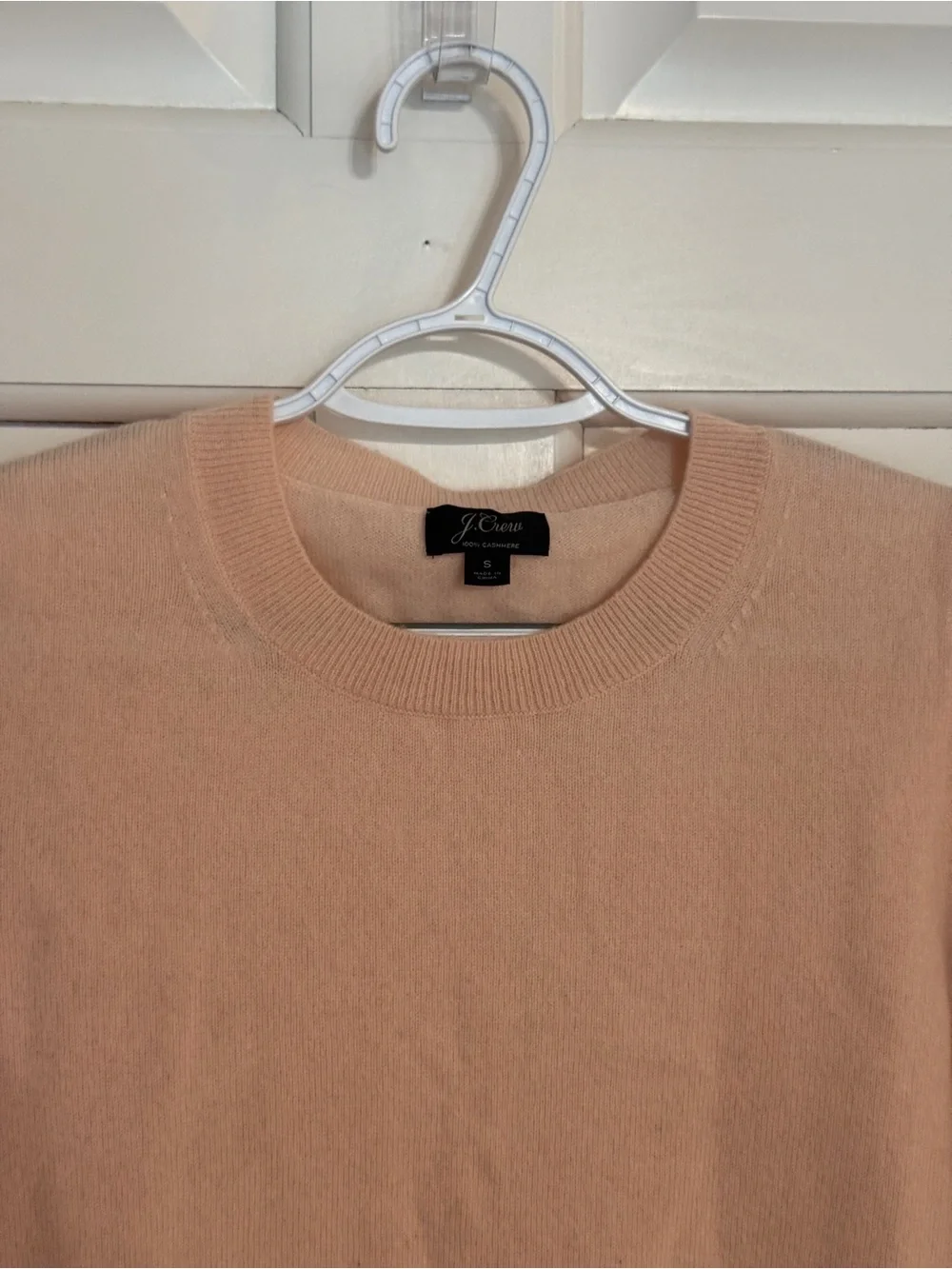 J.Crew 100% Cashmere Peach Crew Neck Sweater Size Small 25594